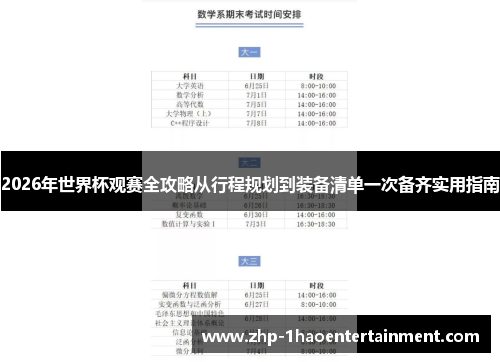 2026年世界杯观赛全攻略从行程规划到装备清单一次备齐实用指南 2026年世界杯观赛全攻略从行程规划到装备清单一次备齐实用指南